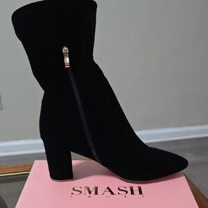 Women's Elegant Black Heeled Boots
